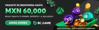 BC.GAME: bono de bienvenida de hasta MXN 60,000